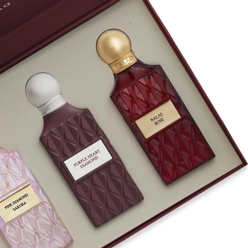 Maroon Diamond Set by Ibrahim Al Qurashi 3 × 75ml Unisex Perfume Set
