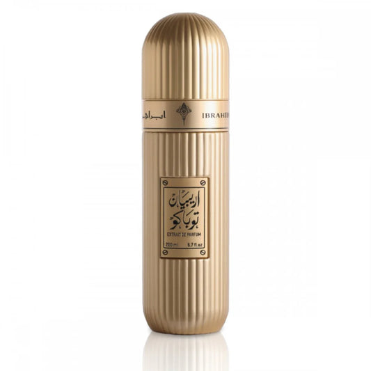 Arabian Tobacco by Ibrahim Al Qurashi Eau de Parfum 100ml unisex fragrance with Arabian tobacco, saffron, salted caramel, tonka bean, amber, patchouli, and smoked coffee.