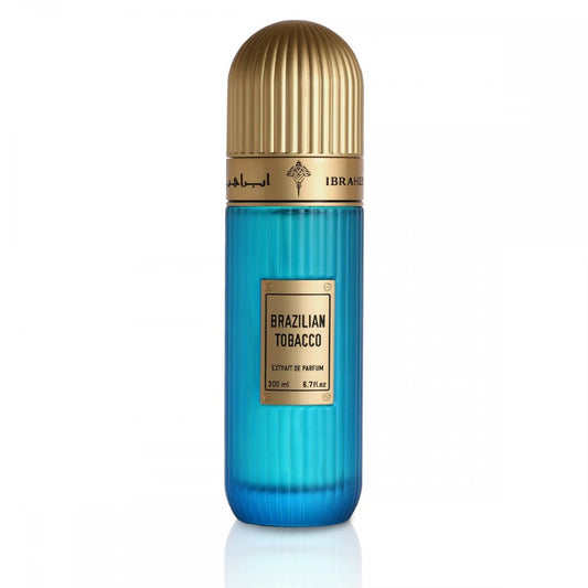 Brazilian Tobacco by Ibrahim Al Qurashi Eau de Parfum 100ml unisex fragrance with bergamot, lavender, Brazilian tobacco, oud wood, cherry, leather, patchouli, and vetiver.