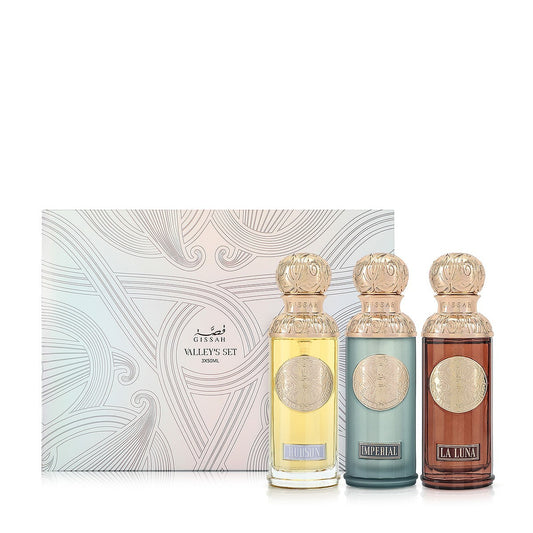 Valleys by Gissah Fragrances 3×50ml Luxury Perfume Gift Set
