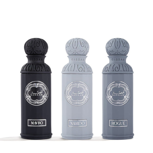 Graphite by Gissah Fragrances 3×50ml Luxury Unisex Perfume Set