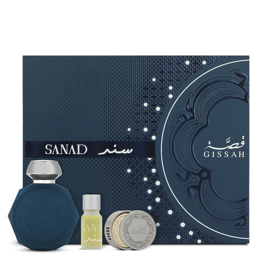 Sanad Perfume Gift Set by Gissah Fragrances 4-Piece Unisex Set