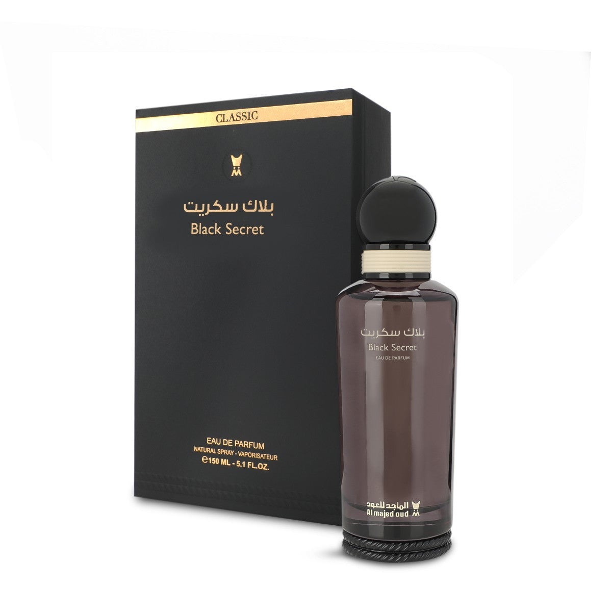 Black Secret Classic by Al Majed Oud Eau De Parfum 100ml Unisex Spray