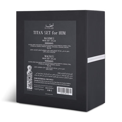 Titan For Him Set by Gissah Fragrances Eau De Parfum 2×90ml Gift Set