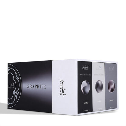 Graphite by Gissah Fragrances 3×50ml Luxury Unisex Perfume Set