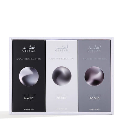 Graphite by Gissah Fragrances 3×50ml Luxury Unisex Perfume Set