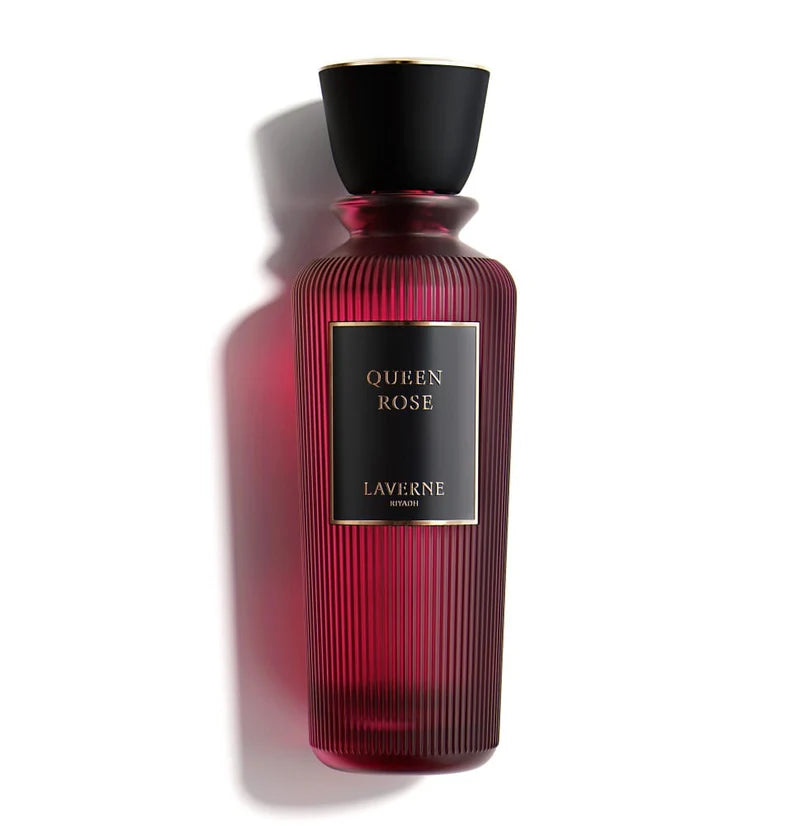 Queen Rose by Laverne Eau de Parfum 200ml for Women with pomegranate, berries, peony rose, musk, patchouli, and sandalwood.