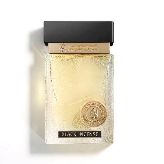 Black Incense by Abdul Samad Al Qurashi oriental oud perfume with amber and sandalwood.
