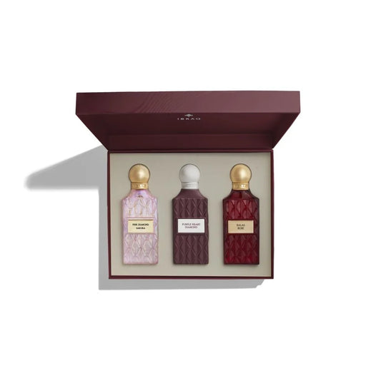 Maroon Diamond Set by Ibrahim Al Qurashi 3 × 75ml Unisex Perfume Set