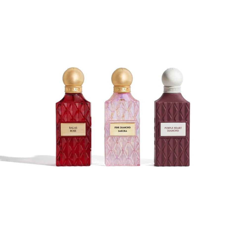 Maroon Diamond Set by Ibrahim Al Qurashi 3 × 75ml Unisex Perfume Set