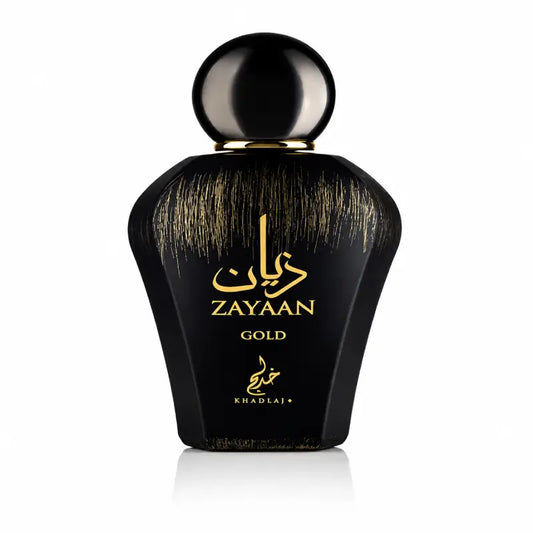 Zayaan Gold by Khadlaj Eau de Parfum 100ml unisex oriental woody amber fragrance with warm musky accords.